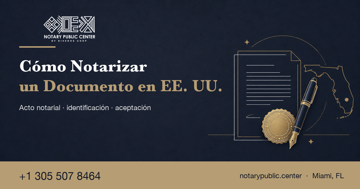 como notarizar un documento en estados unidos