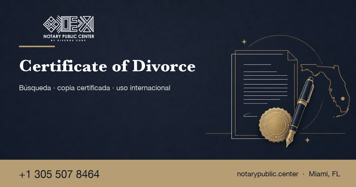 certificate divorce