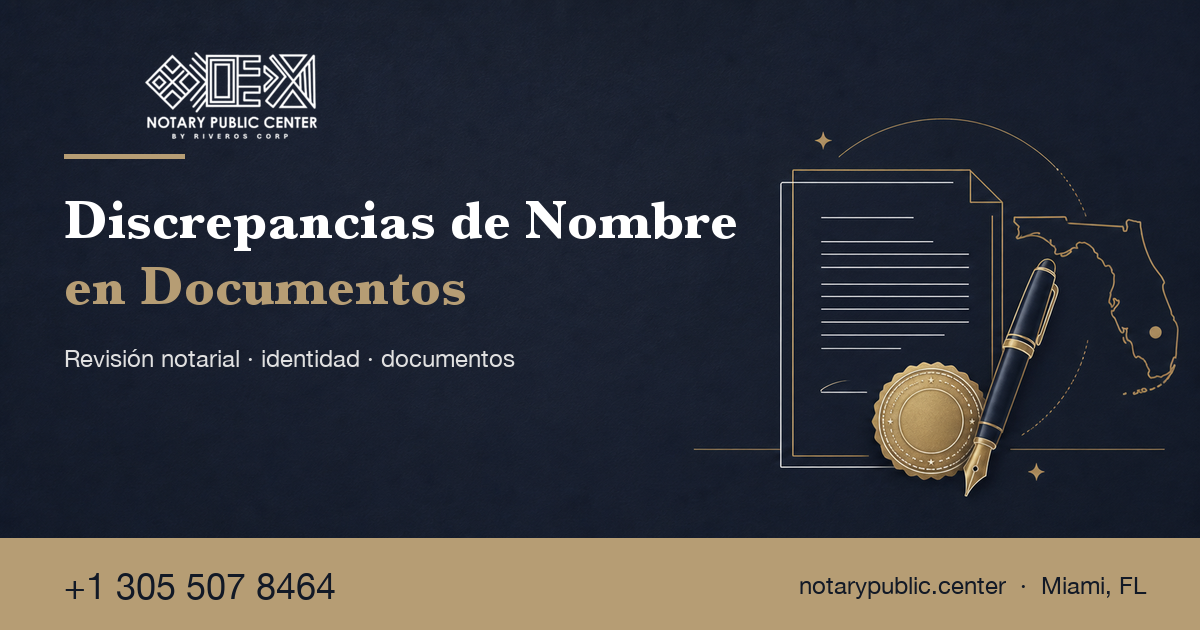 discrepancias de nombre en documentos