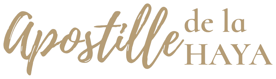 Apostille de la Haya by Riveros Corp — logo en dorado